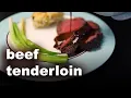 Roast tenderloin with bordelaise sauce and potato gratin