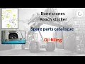 Kone cranes Reach stacker spare parts catalogue Engine and and transmission oil filling