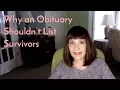 Why an Obituary Shouldn t List Survivors