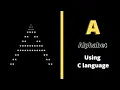 Alphabet A in pattern using for loop in C language Star pattern programs Harsh Monitor