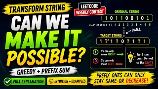 LeetCode 3998 Weekly Contest 511 Q3 Transform Binary String Using Subsequence Sort Greedy