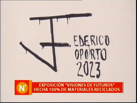 Exposición Visiones de Futuros hecha 100% de materiales reciclados