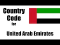 United Arab Emirates Dialing Code - Emirati Country Code