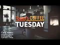 Lagu TUESDAY COFFEE: 4K Cozy Cafe Music ☕️ Smooth Jazz with Fireplace Glow for Study \u0026 Focus