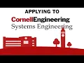 Cornell Systems Engineering M Eng Admissions Overview 2021-2022