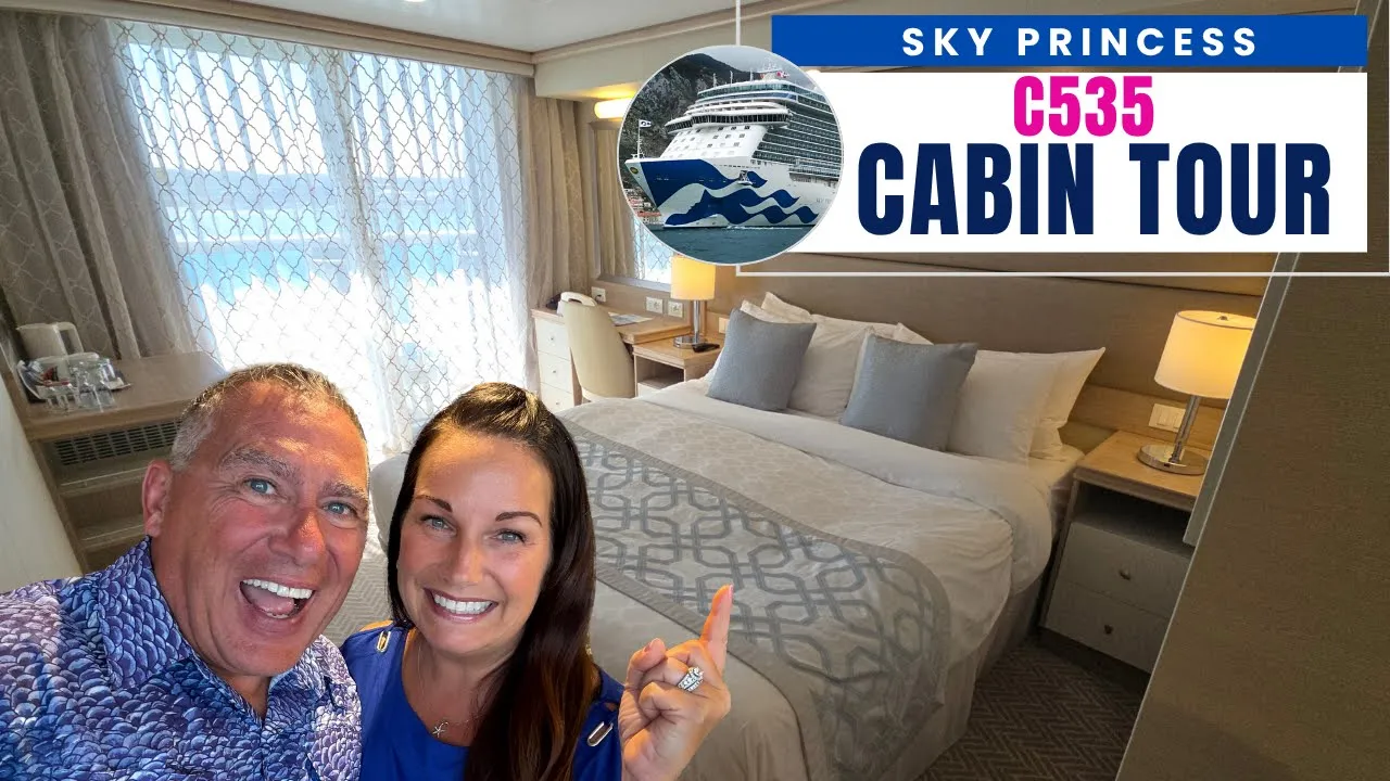 Sky Princess Balcony Cabin C535 – Would You Stay Here? Full Cruise Cabin Tour & Review! 🛳️