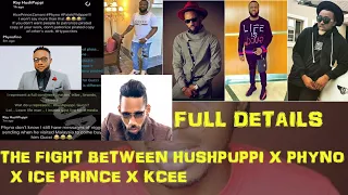 full details fight between hush puppi x phyno x ice prince
