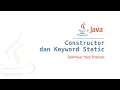 Tutorial Java Belajar Konstruktor dan Keyword Static pada Java