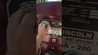 Lincoln sa200 welding settings amps