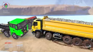 HEAVY TRUCKS STUCK IN MUD AND ICE - EXTREME OFF-ROAD CHALLENGE