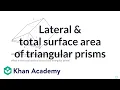 Lateral total surface area of triangular prisms Grade 8 TX Khan Academy
