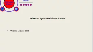Selenium Python Webdriver Tutorial - Simple Test Script