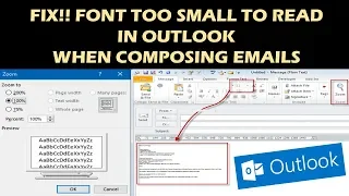 FIX Font too small to read in Outlook when composing emails