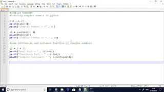 Arithmetic Operations on Complex numbers in Python