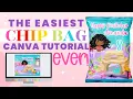 Easy Custom Chip Bag Tutorial using Canva NO CUTTING OR CRIMPING