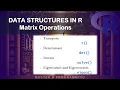 Data Structures in R - MATRIX OPERATIONS Transpose Determinant Inverse