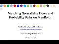 Matching Normalizing Flows and Probability Paths on Manifolds