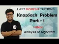 Knapsack Problem in Hindi Part 1 Greedy Method Dynamic Programming AOA Lectures