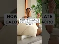 How to calculate your calories and macro s