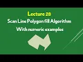 28 - Computer Graphics Scan line polygon fill Algorithm with numerical examples