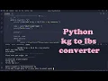 Python kg to lbs converter