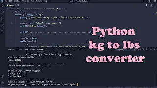 Python kg to lbs converter
