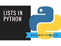 Beginner Python 5 Lists in python