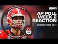 WEEK 2 AP POLL REACTION Georgia HOLDS STRONG at No 1 FSU FALLS OUT College Football Live