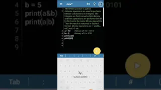 Bitwise operators in python python programming using mobile ide v 12 part 6