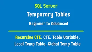 Temp tables in SQL Complete Tutorial