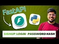 How Sign Up Login Work in FastAPI Password Hashing Explained