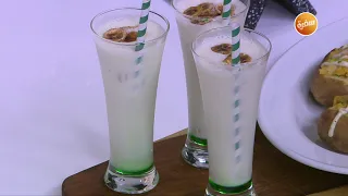 عصير موز باللبن بالنعناع عمر إسماعيل 