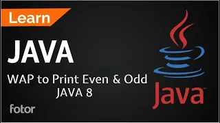 Java 8 Program to Print Even and Odd Numbers Learn Java Code