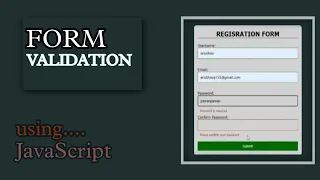 Form Validation using JavaScript HTML CSS and JavaScript for beginners step by step