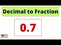 Convert 0 7 in a fraction 0 7 as a Fraction Simplified Form