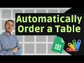 AUTOMATIC Sorting in Google Sheets with Apps Script Sort Tables by Any Column