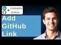 How To Add Github Link To Linkedin 2026 Guide