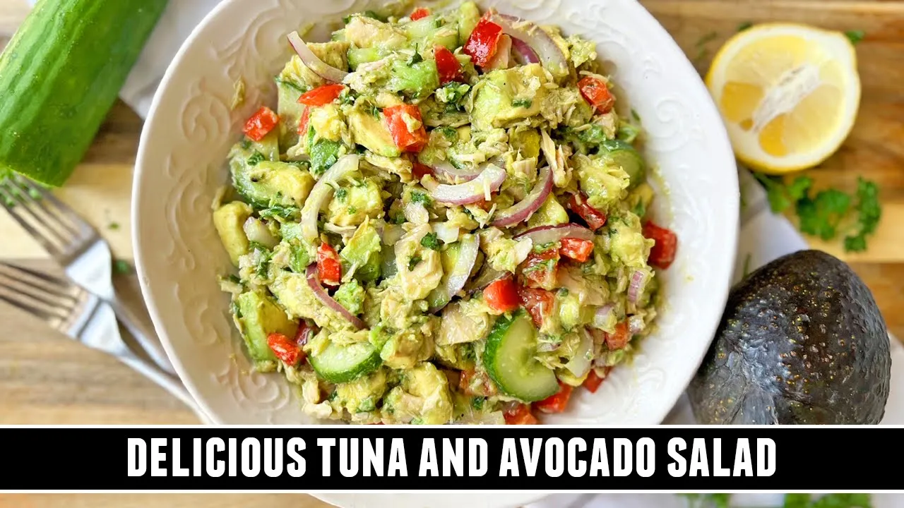 HEALTHY Tuna & Avocado Salad   Easy & Refreshing 10 Minute Recipe