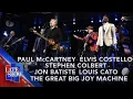 Jump Up Hello Goodbye Paul McCartney Elvis Costello Jon Batiste Louis Cato Stephen Colbert