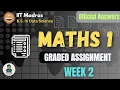Maths 1 Graded Assignment Week 2 IITM BS Degree Foundation Level