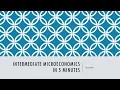 Intermediate Microeconomics in 5 minutes