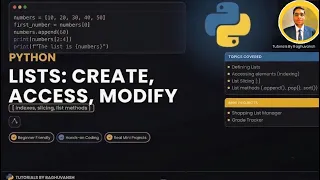 Python Tutorial Python Lists Explained Indexing Slicing List Methods