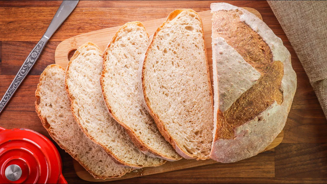 Crusty and Rustic No Knead Olive Bread Recipe