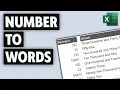 How to Convert Number to Words in Excel - Converting Number to Words in Excel