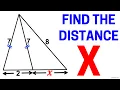 Find the Distance X in this Triangle Quick Easy Tutorial