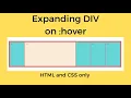 Split screen Expanding div on hover effect HTML and CSS only