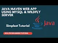Java Maven Web App Running on MySql Wildfly Servlets and Login Form Source Code Inc