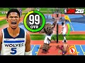 99 ANTHONY EDWARDS BUILD is UNSTOPPABLE in NBA 2K26 INSANE CONTACT DUNKS