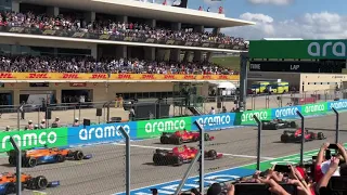 2021 USGP Start from Main Grandstand