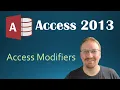 39 VBA - Access Modifiers Programming In Microsoft Access 2013